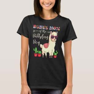 Camiseta Bonus Mamá Del Niño De Cumpleaños Lama Bday Fiesta