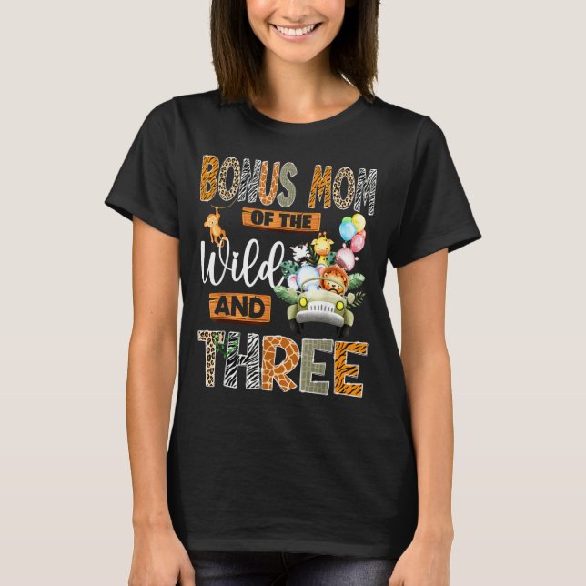Camiseta Bonus Mom Of The Wild &amp; Three 3rd Birthday Boy (Anverso)
