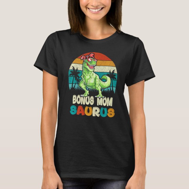 Camiseta Bonus Mom Saurus Rex Mamasaurus Stepmom Mateo F (Anverso)