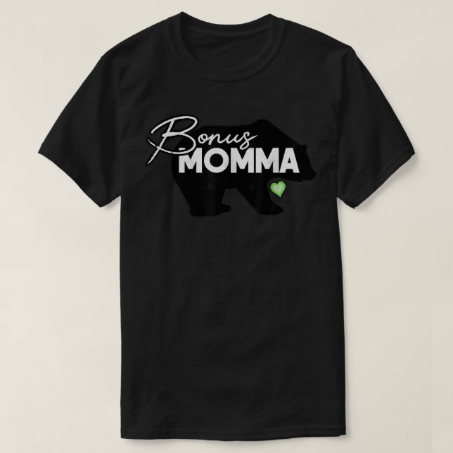 Camiseta Bonus Momma Bear corazón verde (Diseño del anverso)