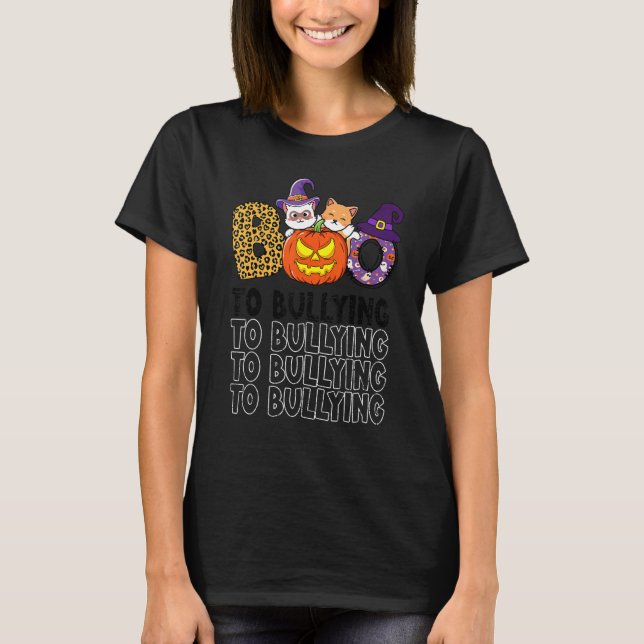 Camiseta Boo A La Naranja De Calabaza Fantasma Anti Bulting (Anverso)