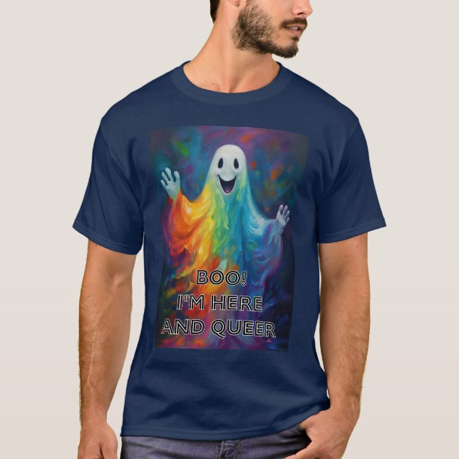 Camiseta ¡Boo! Aquí y Queer (Anverso)