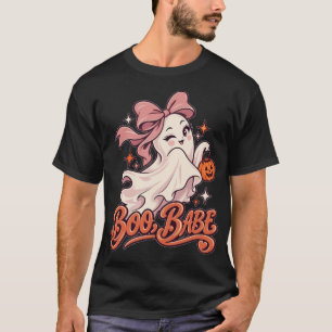Camiseta Boo Babe Fantasma Rosa Halloween