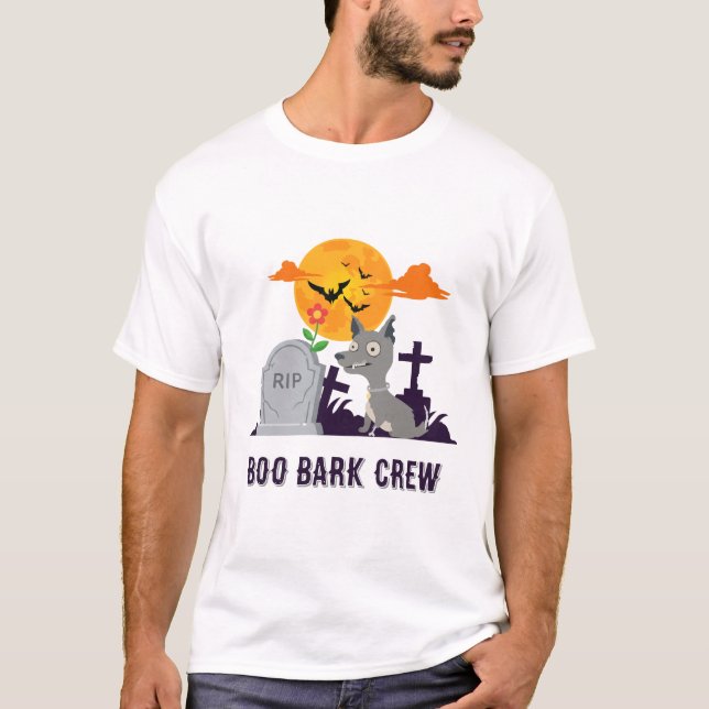 Camiseta Boo Bark Crew | Halloween de perros divertidos (Anverso)