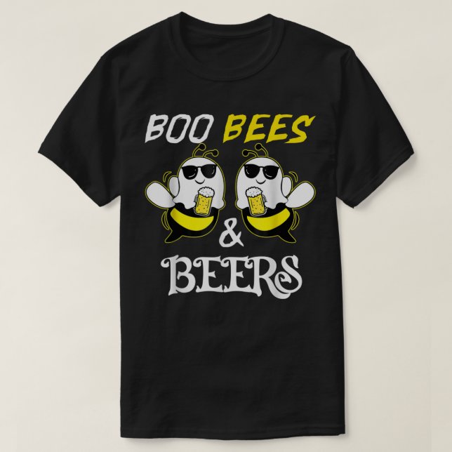 Camiseta Boo Bees & Beers Couples Halloween Costume  (Diseño del anverso)