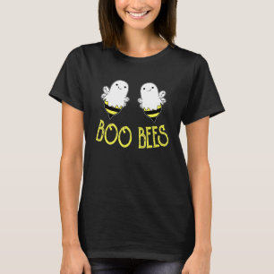 Camiseta Boo Bees Graciosa Cute Pareja Halloween Disfraces