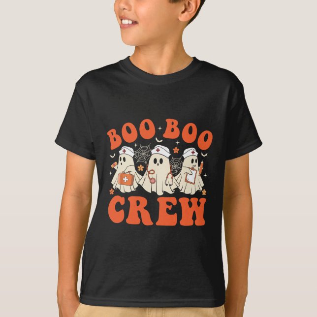 Camiseta Boo Boo Crew Enfermera Fantasma Enfermería Superio (Anverso)