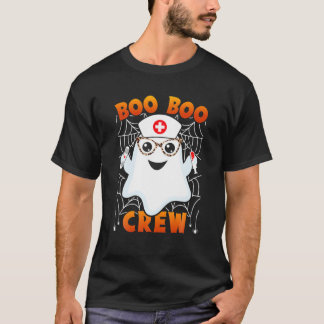 Camiseta Boo Boo Crew Enfermera Leopardo Glasses Lazy Hallo