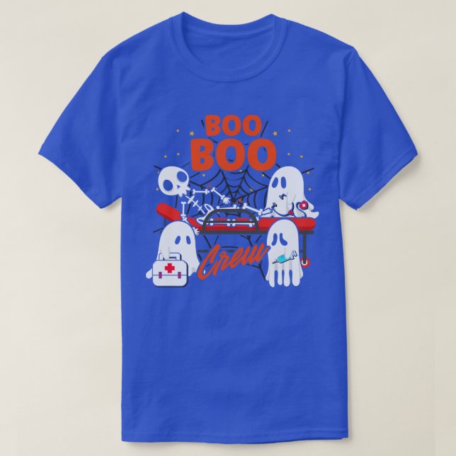 Camiseta Boo Boo Crew Fantasma Médica paramédico EMT Sala d (Diseño del anverso)