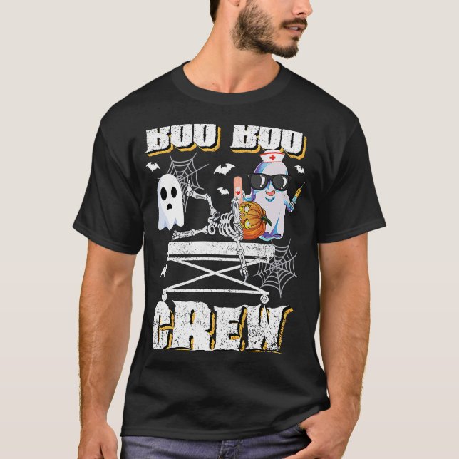 Camiseta Boo Boo Crew Ghost EMS EMT Enfermera paramédica Ha (Anverso)