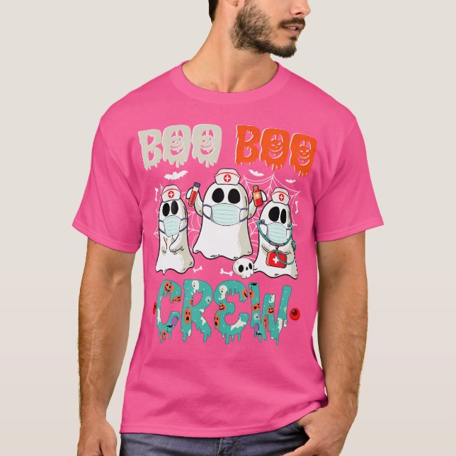 Camiseta Boo Boo Crew Ghost Médica Paramedic Emt Nurse Hall (Anverso)