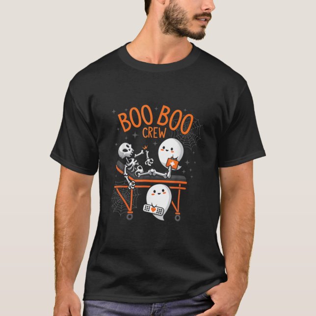 Camiseta Boo Boo Crew Ghost Médica Paramédico de enfermería (Anverso)