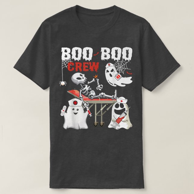 Camiseta Boo Boo Crew Ghost Médica Paramédico de enfermería (Diseño del anverso)