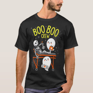 Camiseta Boo Boo Crew Ghost Skeleton Enfermera divertida Ha