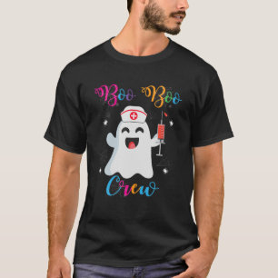Camiseta Boo Boo Crew Graciosa Enfermera Fantasma Halloween