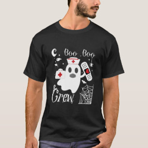 Camiseta Boo Boo Crew Graciosa Enfermera Fantasma Ropa Hall