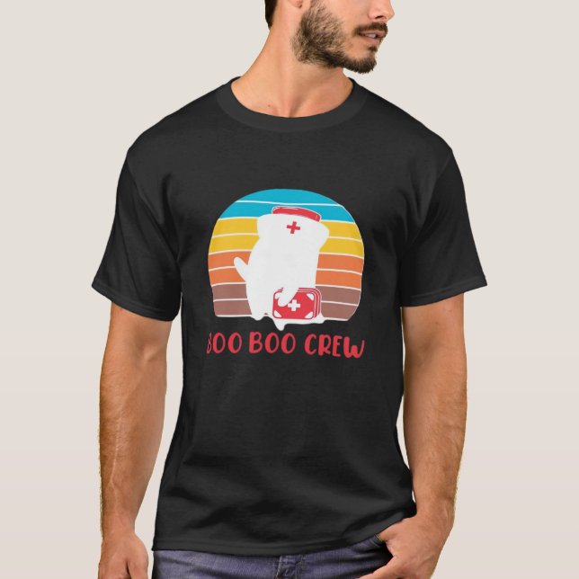 Camiseta Boo Boo Crew Nurse Funny Ghost Halloween Classic T (Anverso)