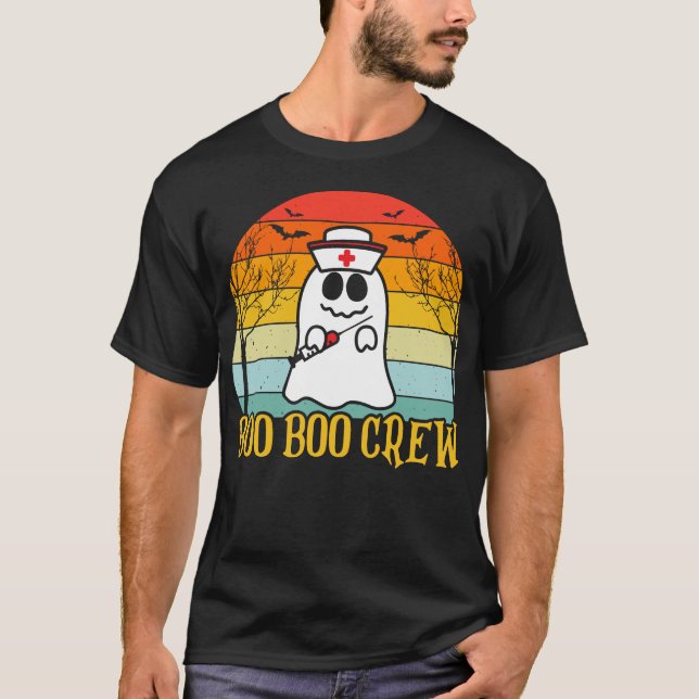 Camiseta Boo Boo Crew Nurse Halloween (Anverso)