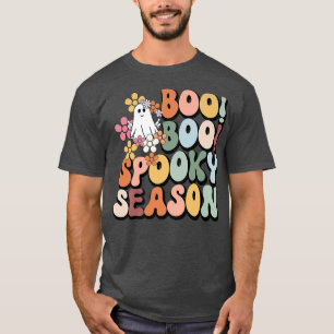 Camiseta Boo Boo Spooky SeasonGroovy Hippie Halloween 245