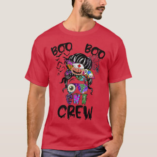 Camiseta Boo boo tripulación desordenada bun mujeres enferm
