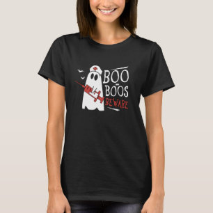 Camiseta Boo Boos Cuidado Médico fantasmagórico técnico enf