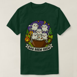 Camiseta Boo Brew Crew Cute Ghost Coffee Design