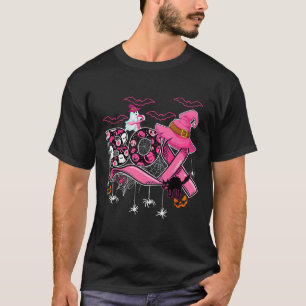 Camiseta Boo Calabaza Bruja Cinta Rosa Masa Cáncer de Mama