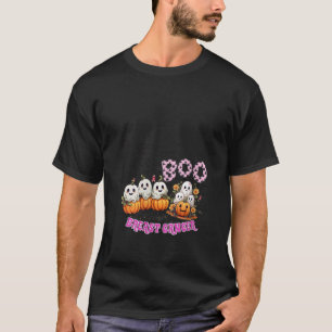 Camiseta Boo Calabaza Cinta rosa Graciosa Cáncer de Mama Ha