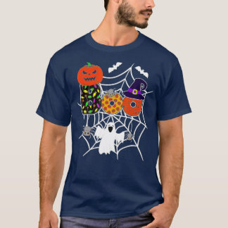 Camiseta Boo con arañas y calabaza de Halloween Gorra de Br