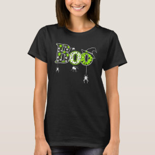 Camiseta Boo Con Arañas Y Gorra De Brujas Halloween