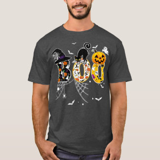Camiseta Boo Con Arañas Y Gorra De Brujas Halloween - 1