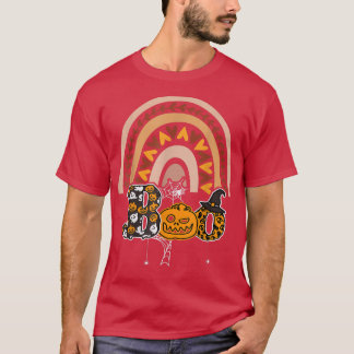 Camiseta Boo Con Arañas Y Gorra De Brujas Halloween Arcoiri