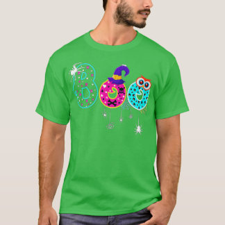 Camiseta Boo Con Arañas Y Gorra De Brujas Halloween Party C