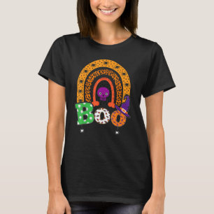 Camiseta Boo Con Arañas Y Sombrero De Bruja Halloween Arcoi