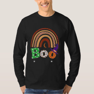 Camiseta Boo Con Arañas Y Sombrero De Bruja Halloween Arcoí