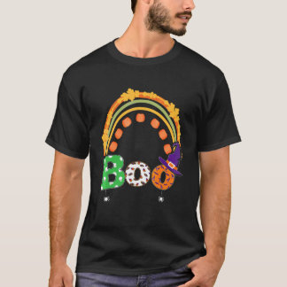 Camiseta Boo con arañas y sombrero de bruja Halloween Arcoí