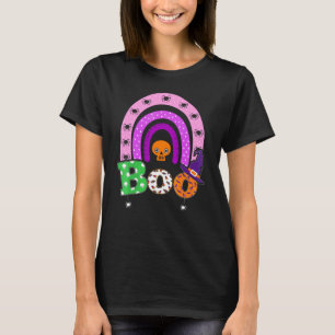 Camiseta Boo Con Arañas Y Sombrero De Bruja Halloween Arcoí