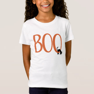 Camiseta Boo con diseño de Halloween de gato negro