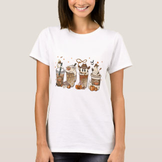 Camiseta Boo Cowboy de Halloween, Latte Cowboy de otoño
