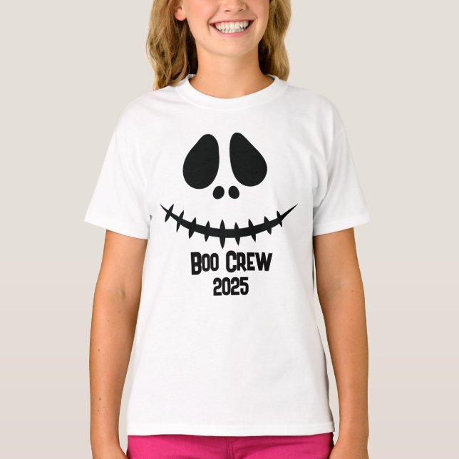 Camiseta Boo Crew 2025 jack del grupo de caras de linternas (Anverso)