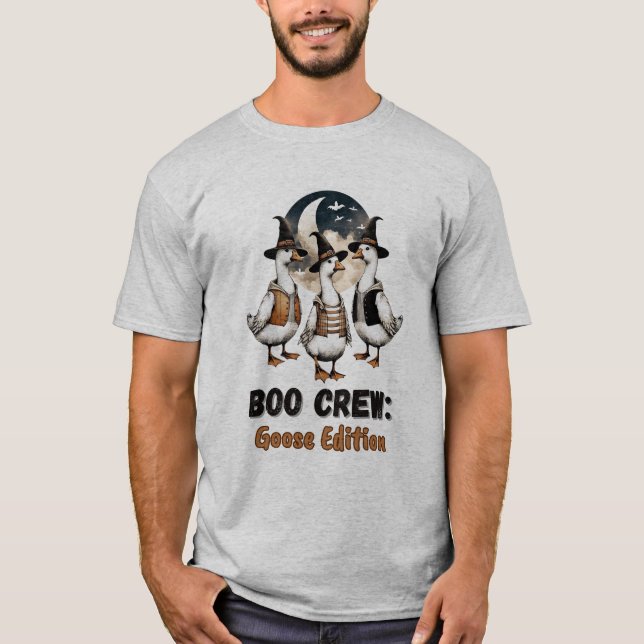 Camiseta Boo Crew Goose Edition Funny Halloween Geese (Anverso)