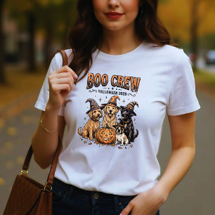 Camiseta Boo Crew Halloween 2026 Perro Retriever Dorado
