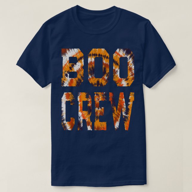 Camiseta Boo Crew Naranja Tie Dye Matando Halloween Haunte (Diseño del anverso)