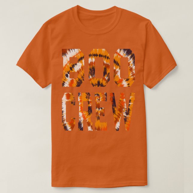Camiseta Boo Crew Naranja Tie Dye Matando Halloween Haunte (Diseño del anverso)