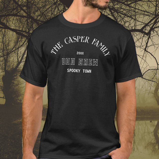 Camiseta Boo Crew Personalizado Nombre de familia Halloween (Subido por el creador)