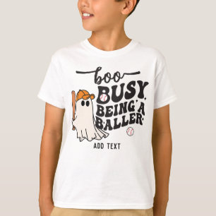 Camiseta BoO Cute Ghost Funny Softball Baller Niños Béisbol