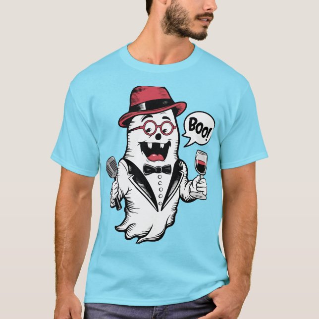 Camiseta ¡Boo! Cute Halloween Spooky Diseño de Camisas T (Anverso)
