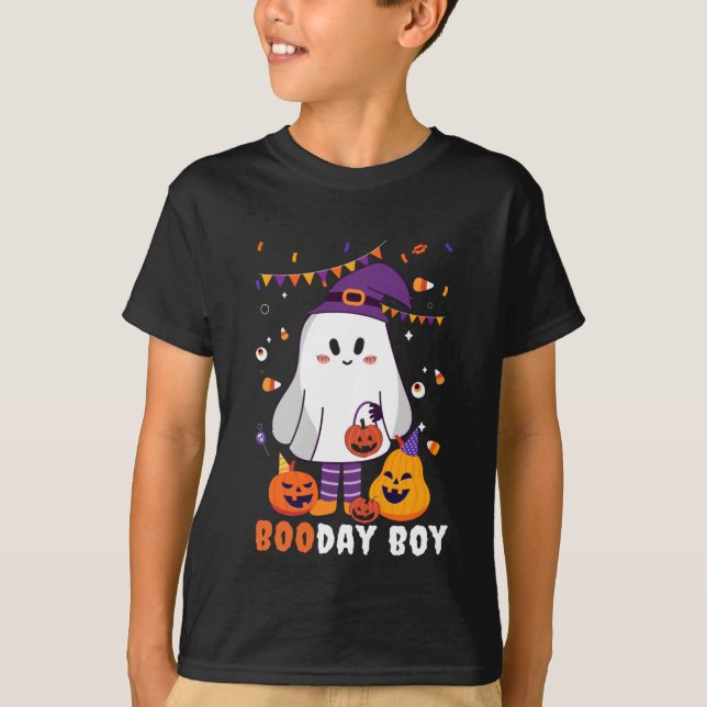Camiseta boo-day boy halloween birthday (Anverso)