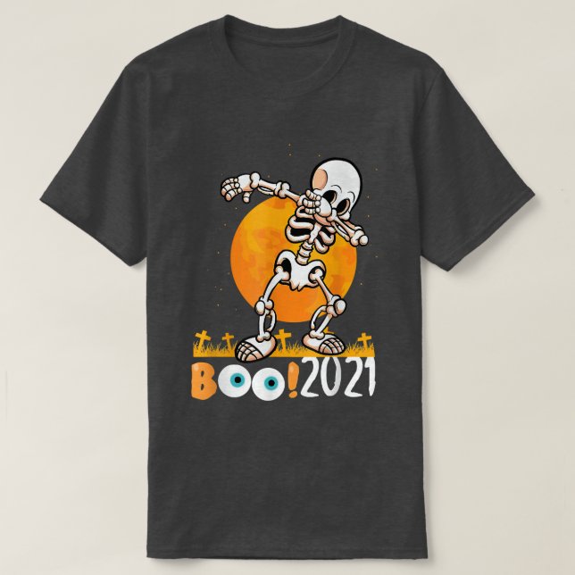 Camiseta Boo de baile Skeleton 2021 Halloween  (Diseño del anverso)
