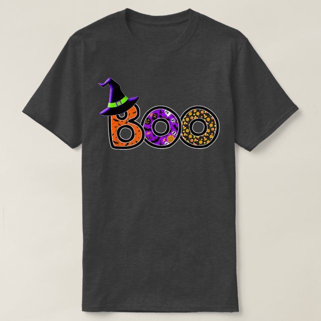 Camiseta Boo de truco de Halloween (Diseño del anverso)